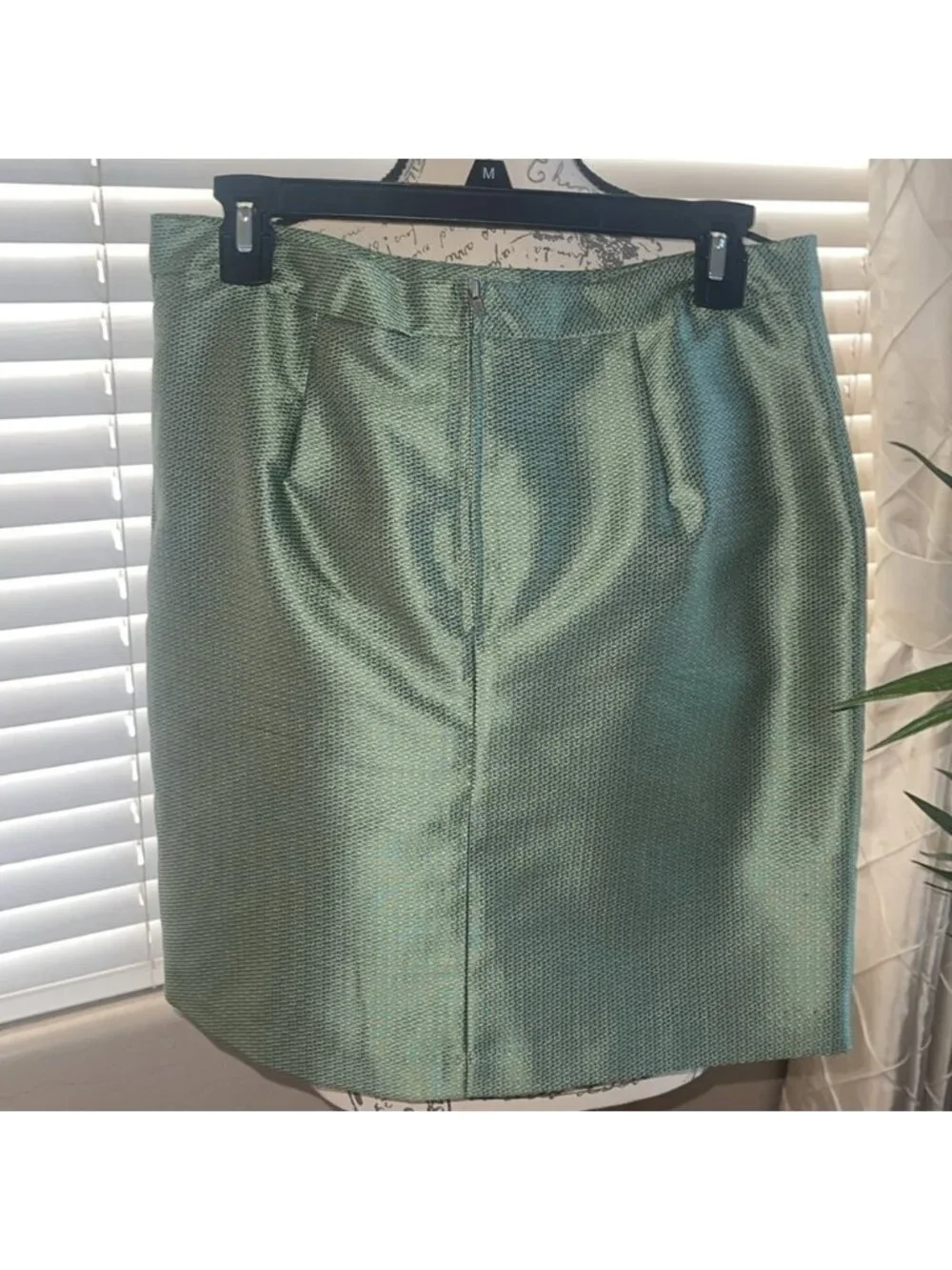 Green Soft Textured Mini Skirt